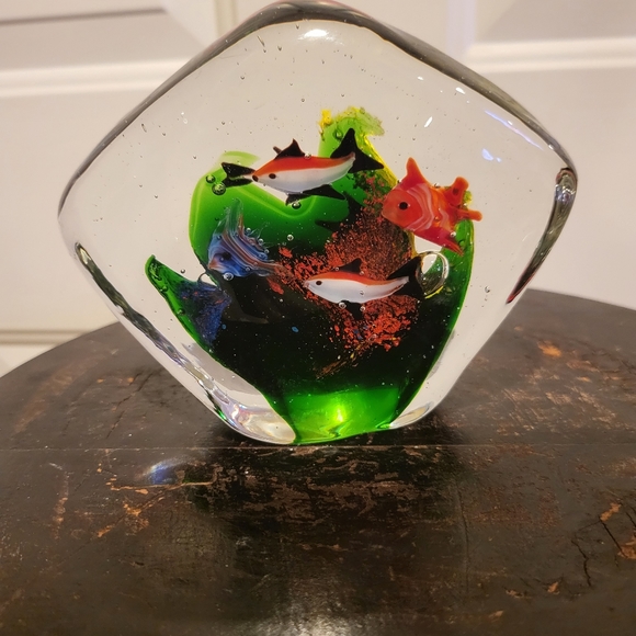 Vintage Beautiful Murano Glass Aquarium 5" - Picture 2 of 7